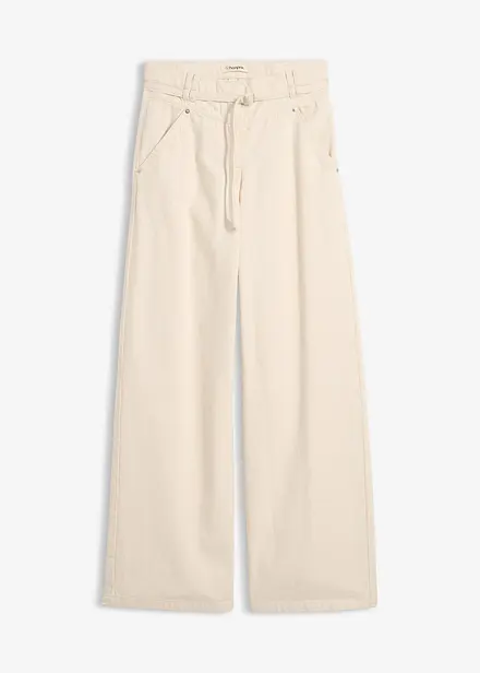 Pantaloni in twill di puro cotone