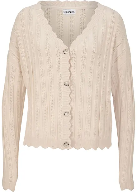 Cardigan cropped traforato