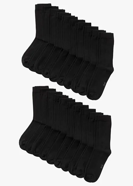 Calzini con cotone biologico (pacco da 20 paia)