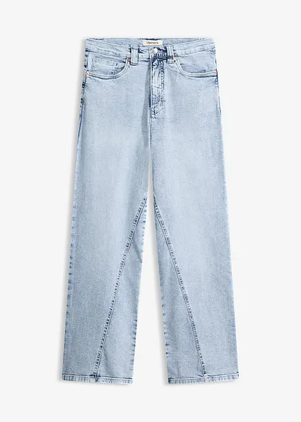 Jeans wide leg, vita alta