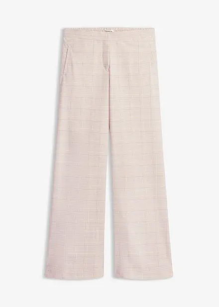 Pantaloni larghi in principe di Galles con viscosa