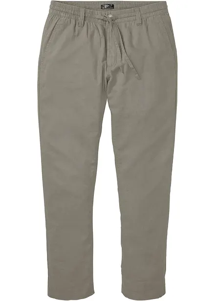 Pantaloni chino regular fit in fresco misto lino, straight