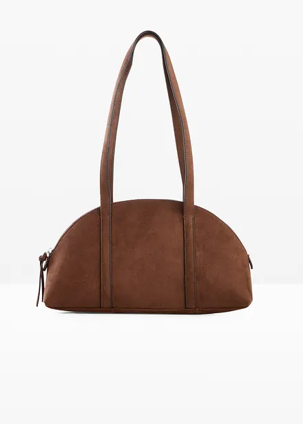 Borsa a tracolla in similpelle scamosciata