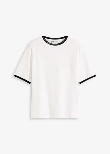 Maglia con bordatura in pizzo