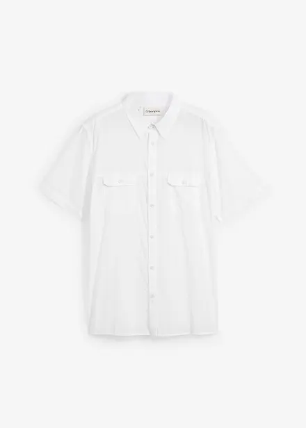 Camicia a maniche corte in puro cotone