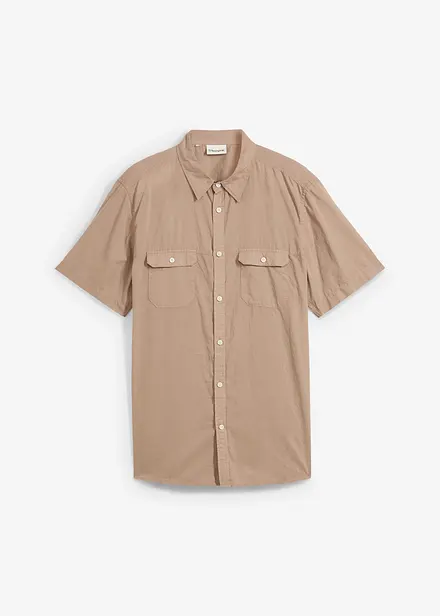 Camicia a maniche corte in puro cotone