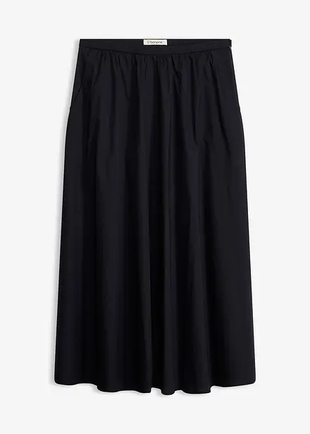 Gonna midi in misto cotone elasticizzato