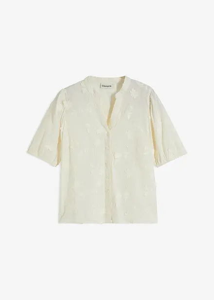 Blusa a maniche corte in puro cotone