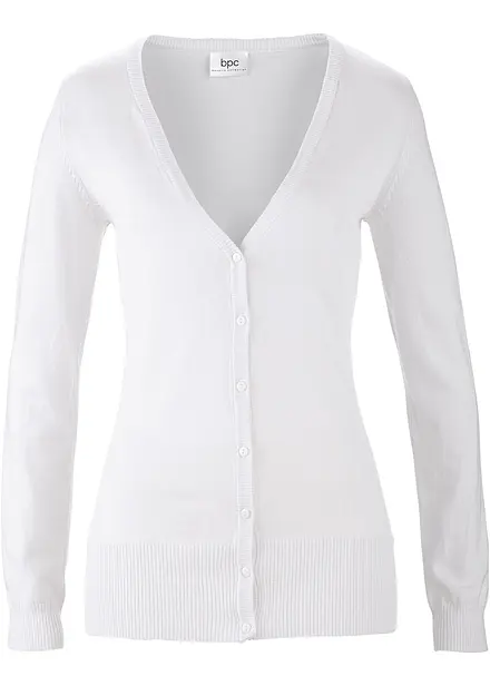 Cardigan in filato fine con bottoni