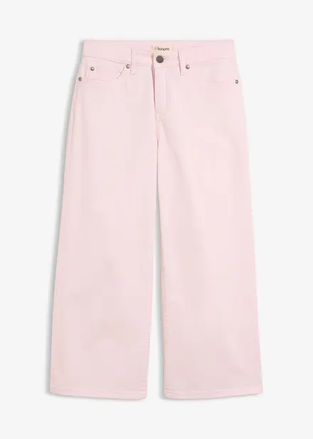 Pantaloni culotte in misto cotone elasticizzato