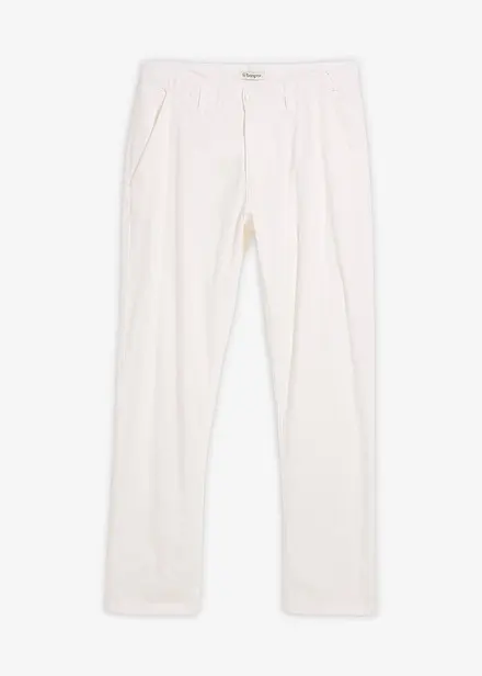 Pantaloni chino in misto lino regular fit, straight