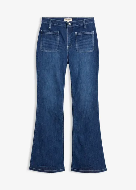 Jeans elasticizzati bootcut, vita alta