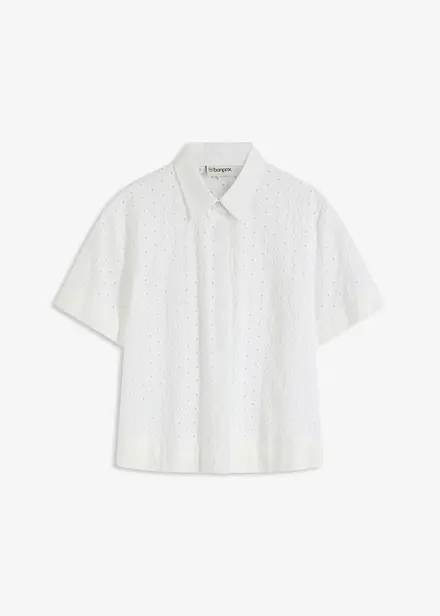 Camicetta con ricami traforati