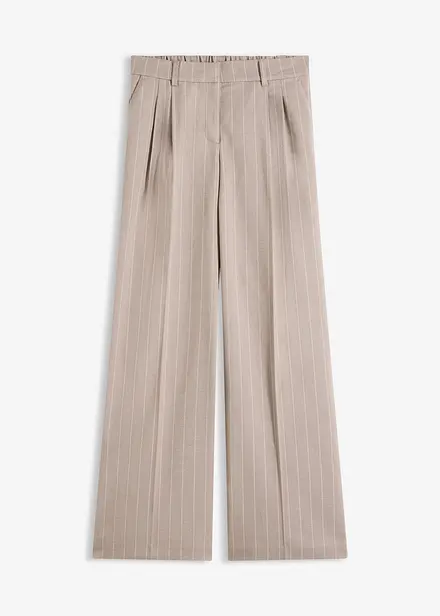 Pantaloni gessati a palazzo