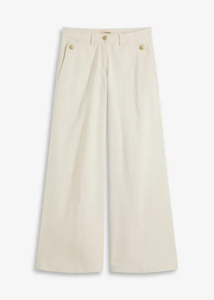 Pantaloni wide leg elasticizzati