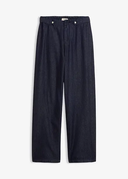 Jeans straight loose fit, vita alta