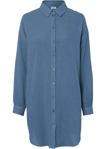 Camicetta lunga oversize in mussola