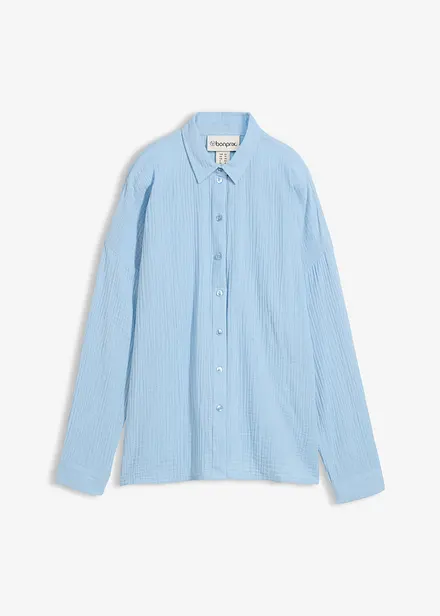 Camicia in mussola effetto used