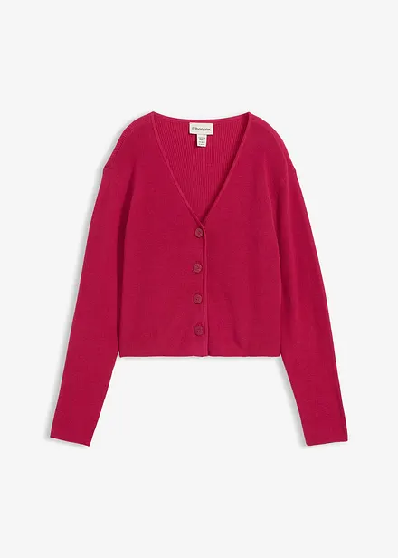 Cardigan corto in puro cotone biologico