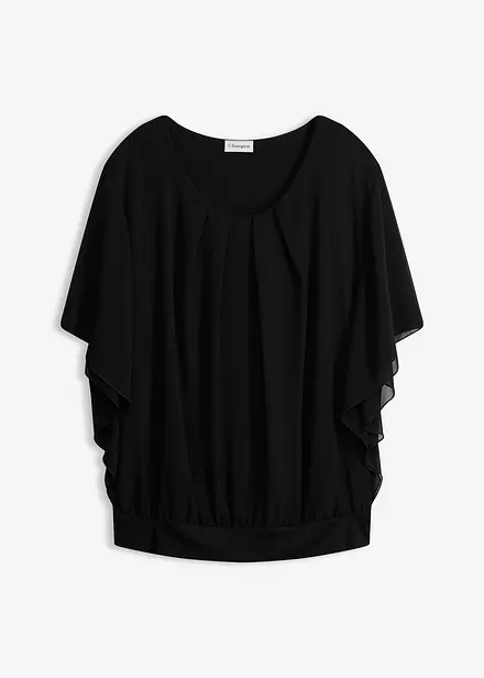 Blusa in chiffon con canotta