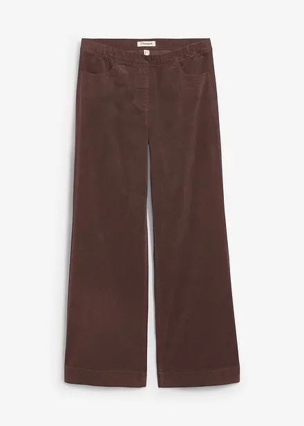 Pantaloni in velluto a coste di misto cotone, vita alta