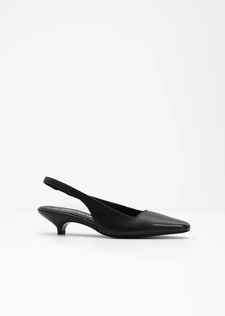 D&eacute;collet&eacute; slingback in pelle