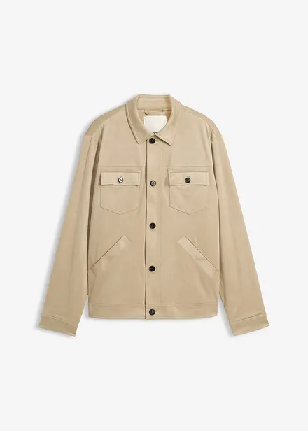 Giacca in similpelle scamosciata