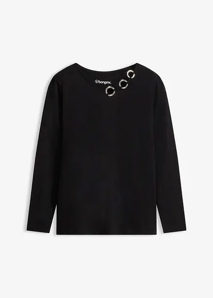 Maglia a maniche lunghe con occhielli