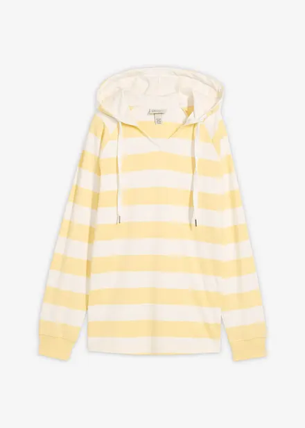 Maglia leggera con cappuccio in puro cotone