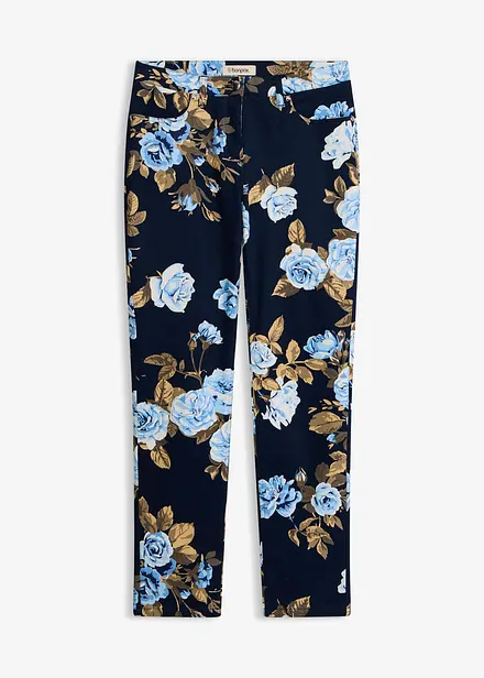 Pantaloni cropped in cotone elasticizzato