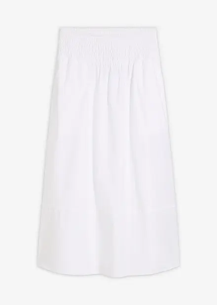 Gonna midi in puro cotone