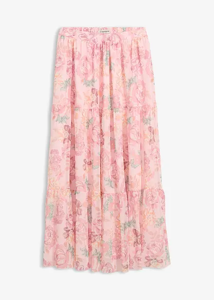 Gonna lunga in mesh morbido