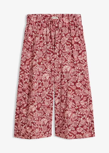 Pantaloni culotte in popeline