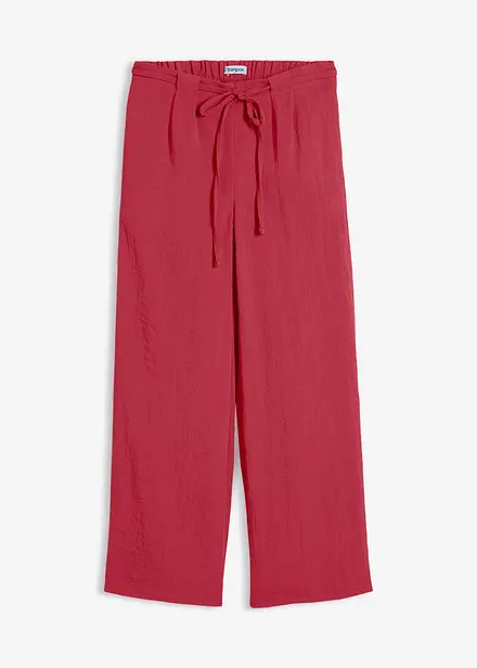 Pantaloni culotte in misto viscosa fluente