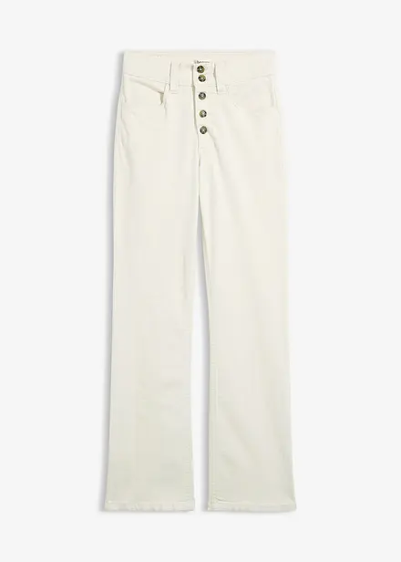 Jeans elasticizzati straight, vita alta