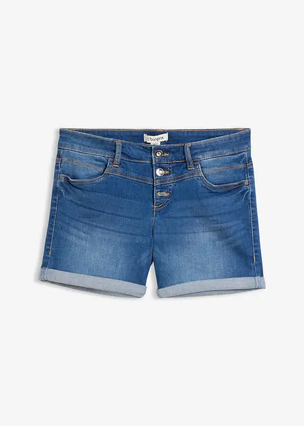 Shorts di jeans, vita media