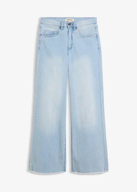 Jeans wide leg, vita alta
