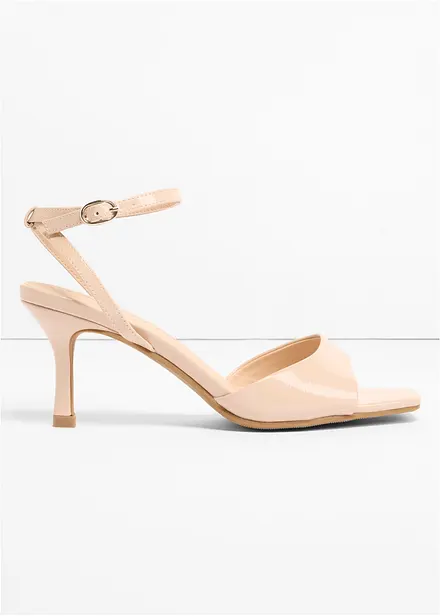 Sandali effetto vernice con cinturino