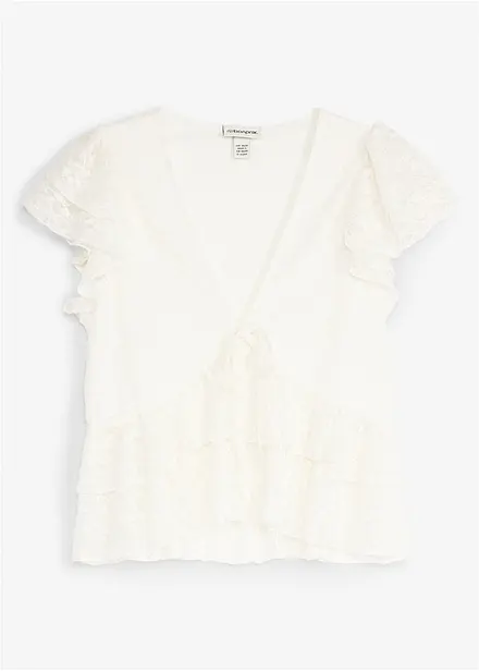 Maglia corta in pizzo