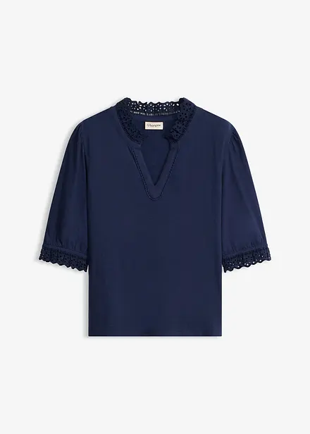 Maglia a maniche lunghe in puro cotone