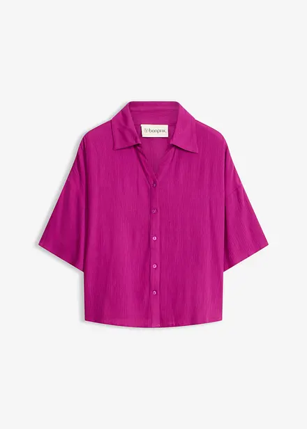 Blusa corta da mare in viscosa fluida