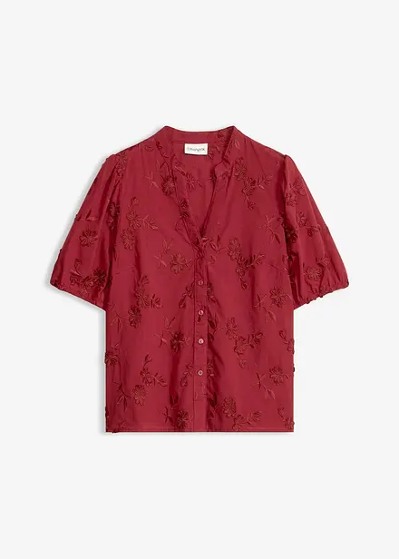 Blusa a maniche corte in puro cotone