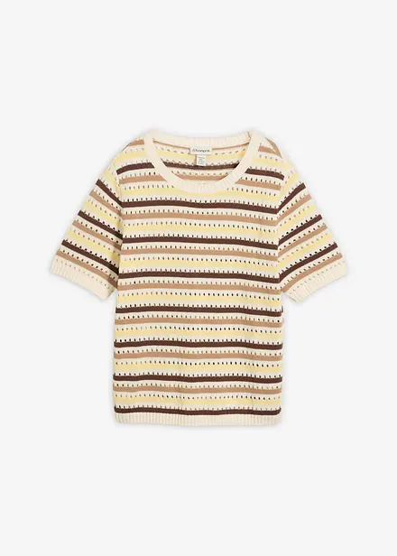 T-shirt di maglia traforata
