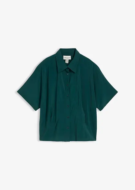 Camicetta in misto viscosa con maniche a pipistrello