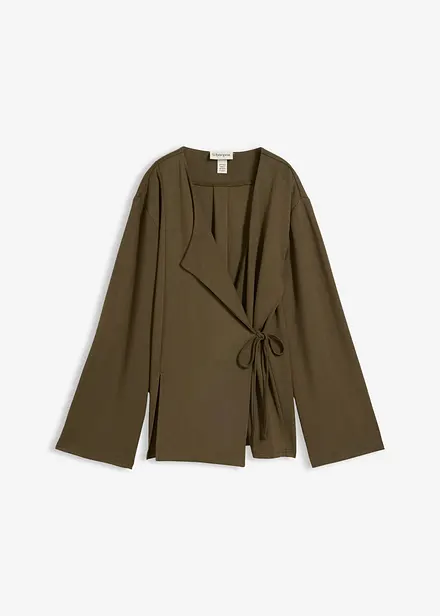 Blusa in misto viscosa con laccetto