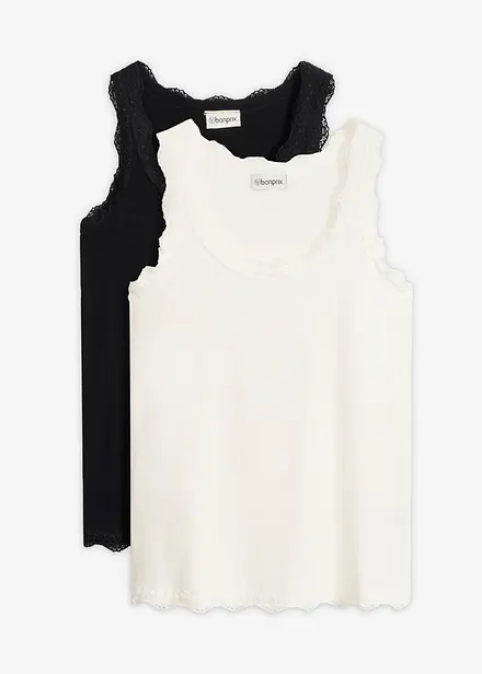 Top in misto viscosa morbido (pacco da 2)