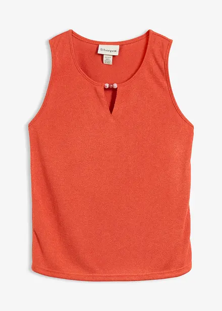 Top in maglia con perle