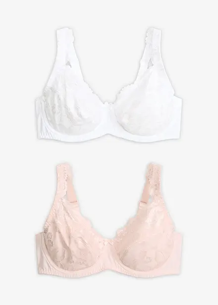 Reggiseno con ferretto e pizzo delicato (pacco da 2)
