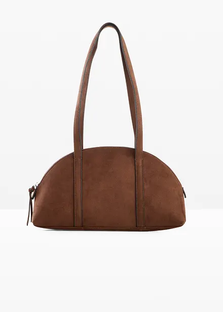 Borsa a tracolla in similpelle scamosciata