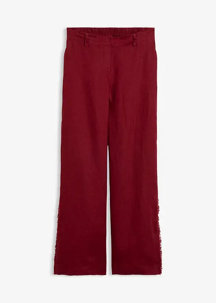 Pantaloni in lino a gamba larga